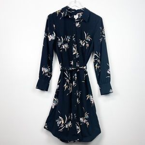 A New Day Black Floral Shirtdress Size M NWT